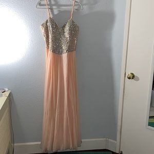 Peach prom dress